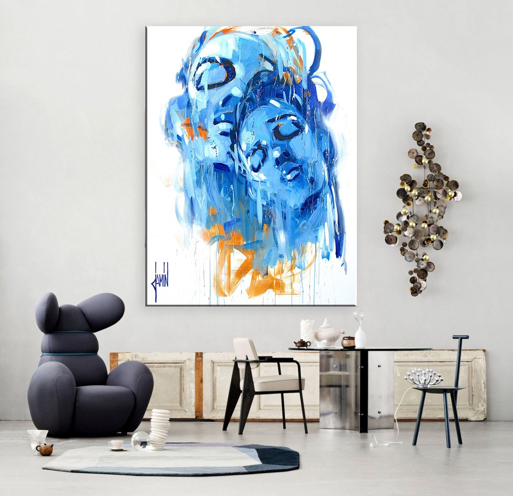 Tableau portrait abstrait
