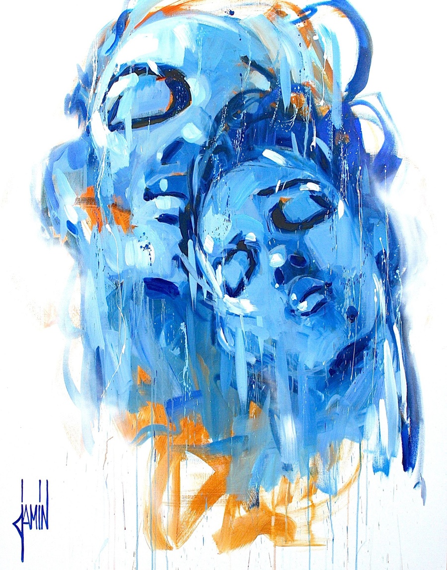 Tableau portrait abstrait