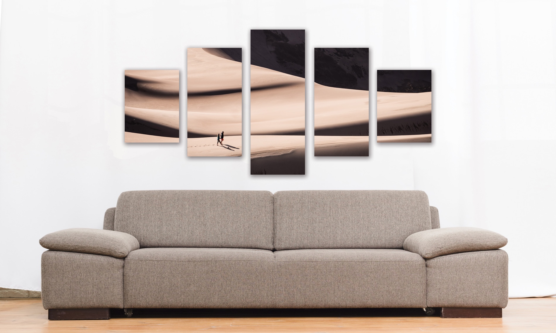 Tableau photo 5 parties imprimé sur toile