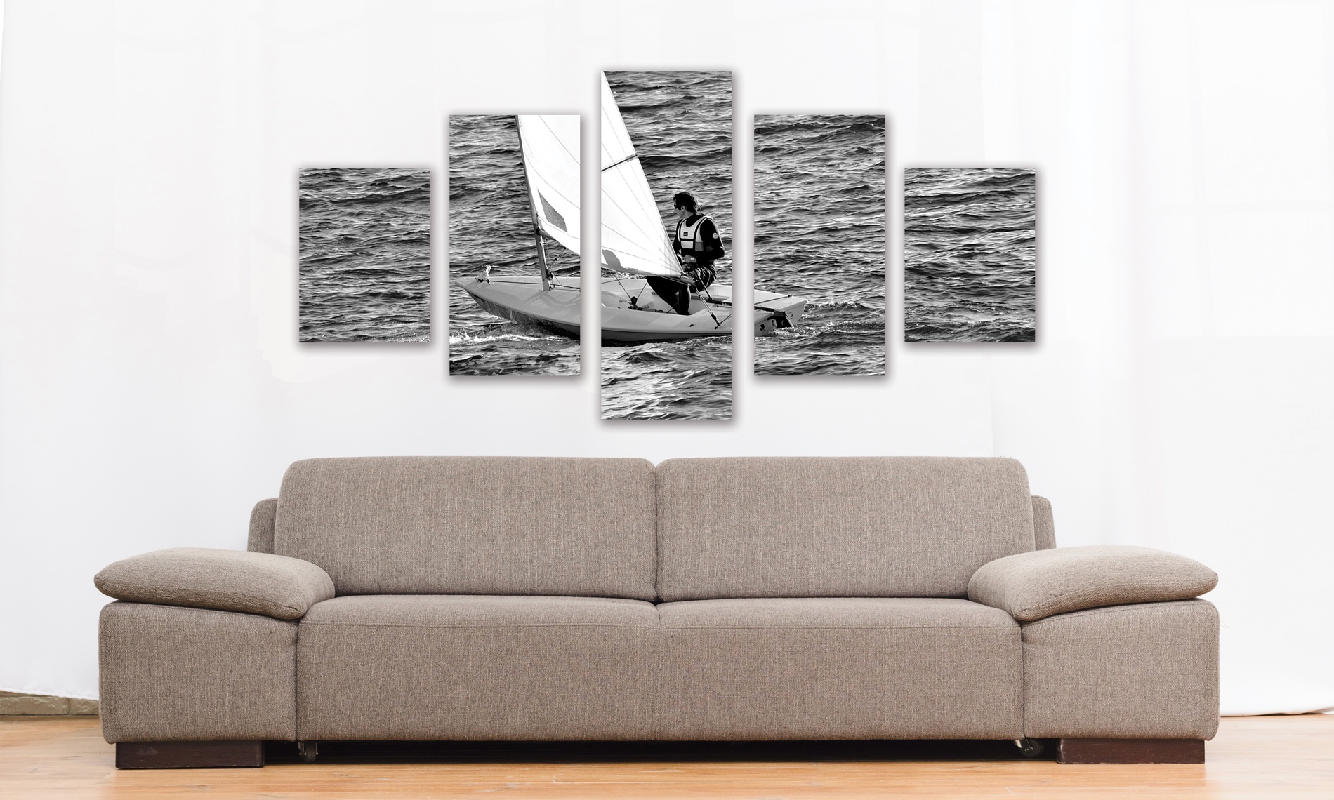 Tableau photo 5 parties paysage