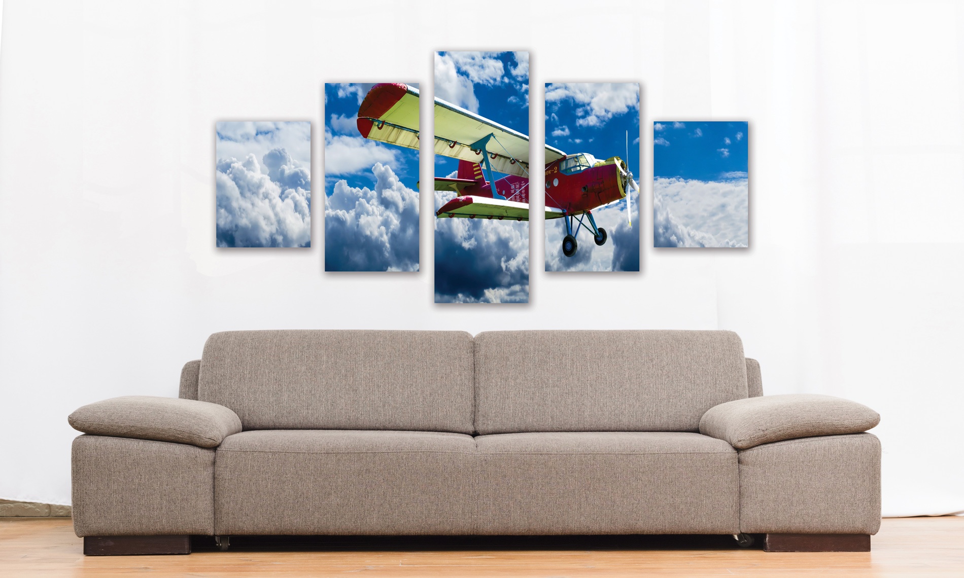 Tableau photo 5 parties Aviator