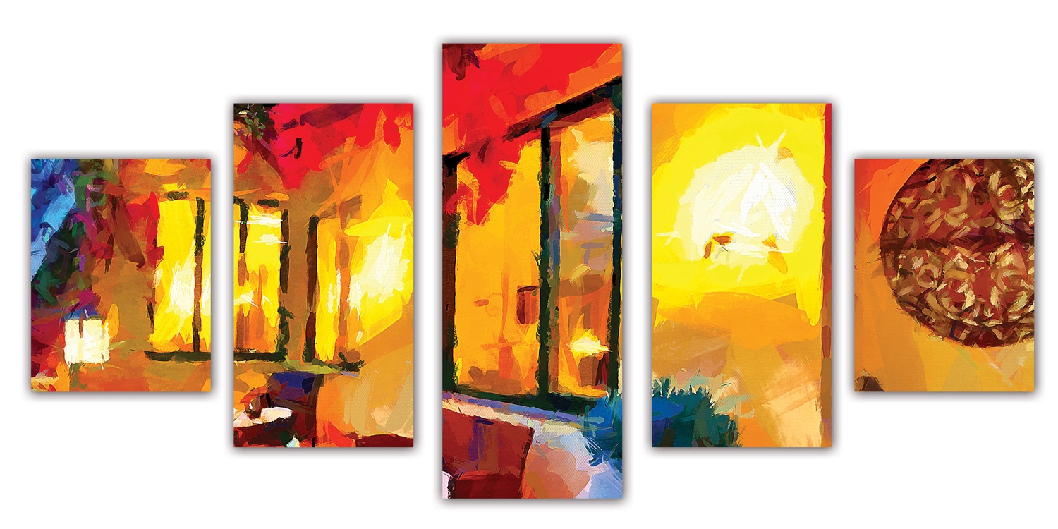 Tableau abstrait 5 parties