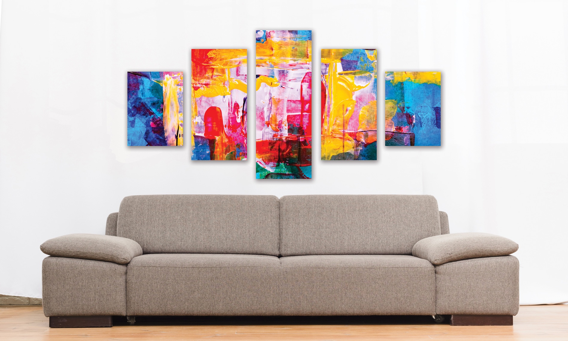 Tableau décoratif abstrait multi-panneaux