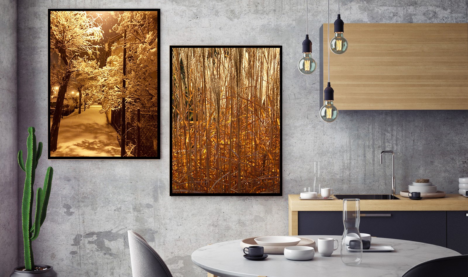 Pack 2 Tableaux d'art Gold