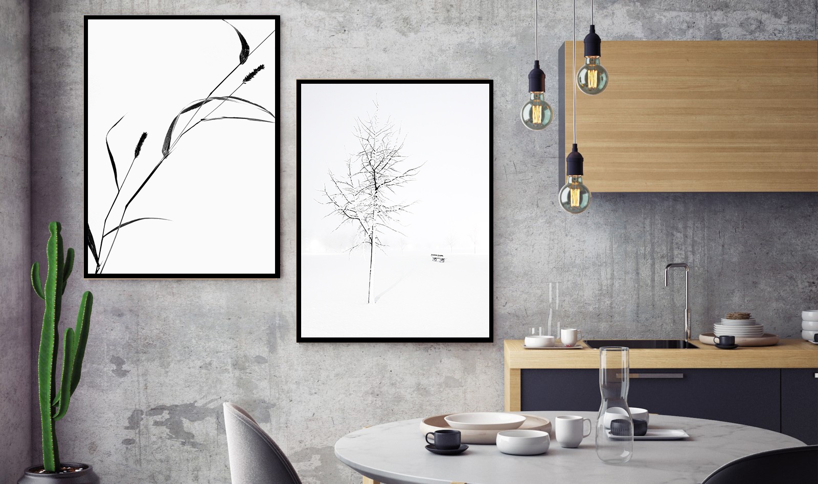 Pack 2 Tableaux d'art White