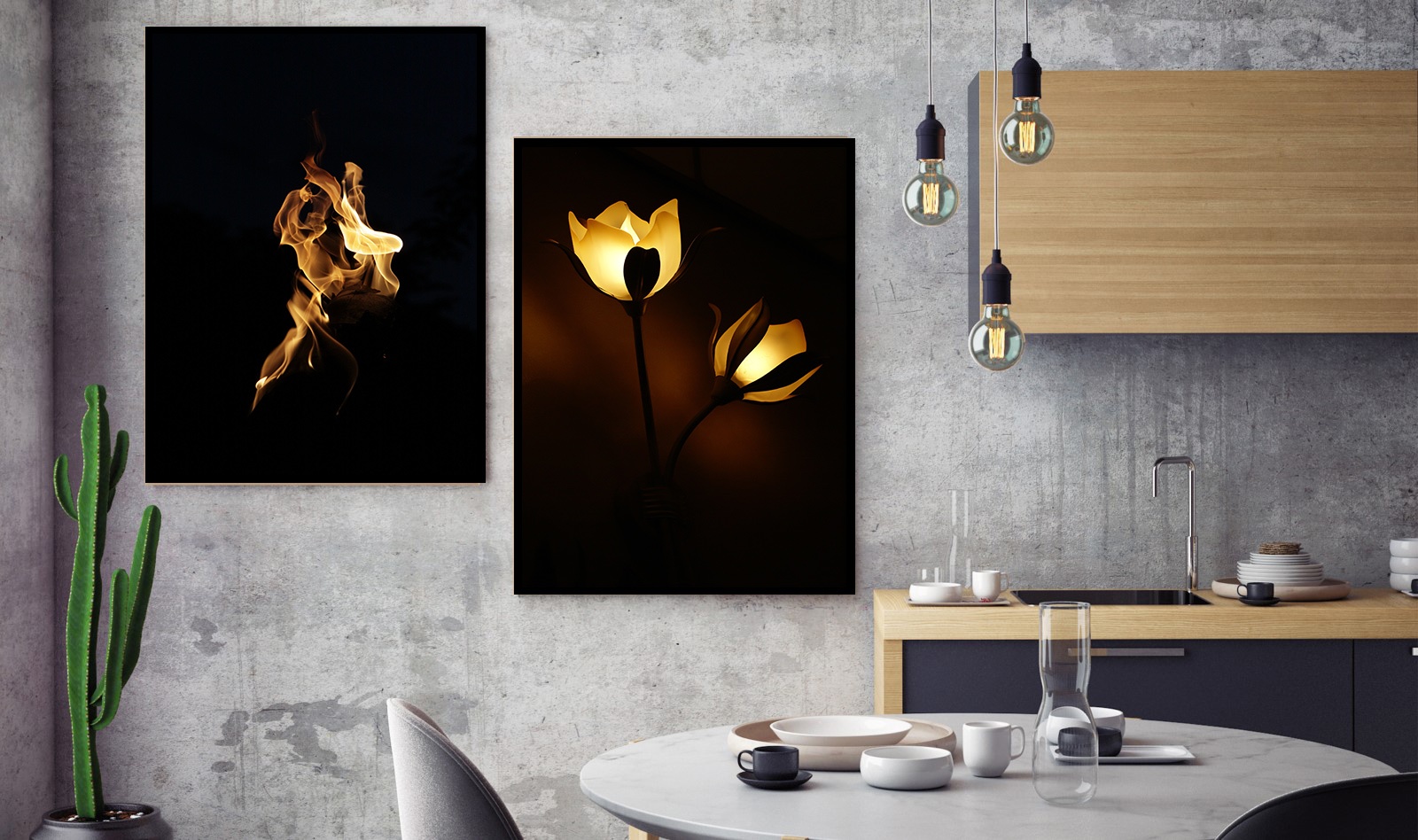 Pack 2 Tableaux d'art The light