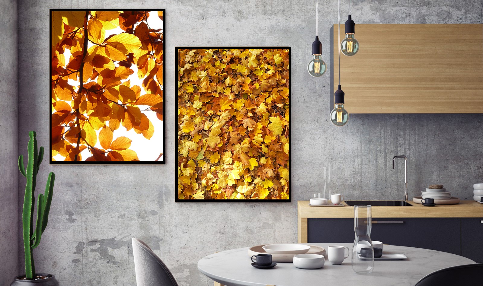 Pack 2 Tableaux Gold nature