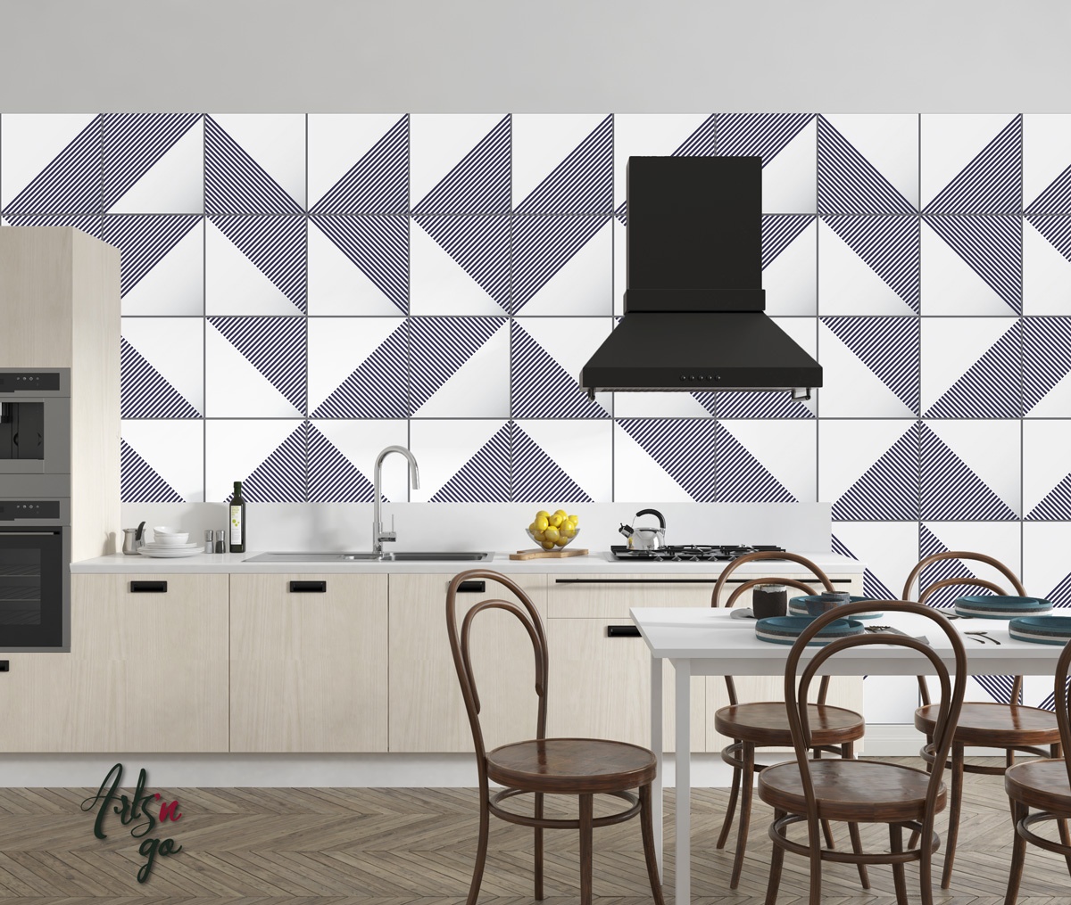 Carreaux de ciment autocollant