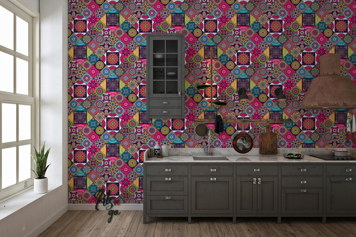 Carreaux de ciment autocollant