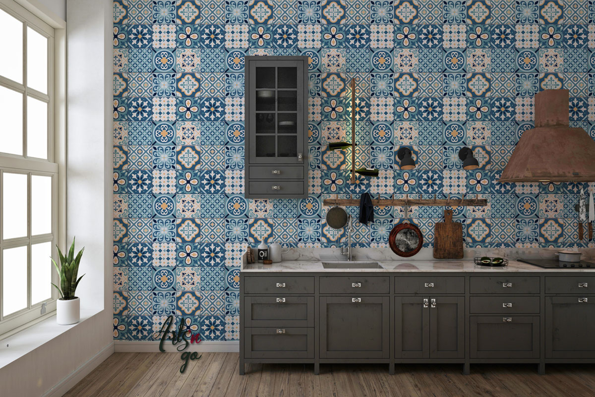 Carreaux de ciment autocollant