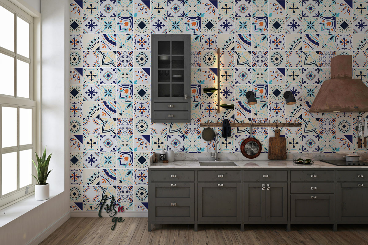 Carreaux de ciment autocollant