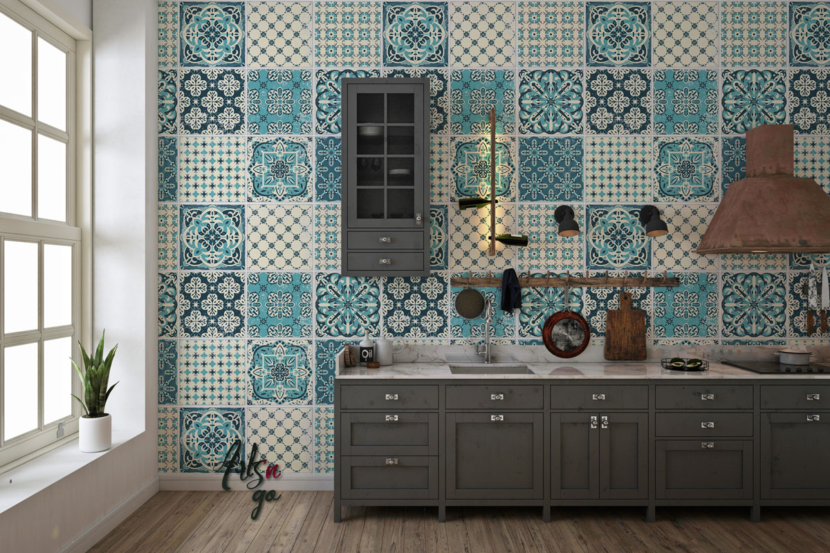 Carreaux de ciment autocollant