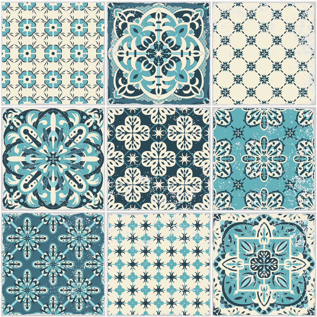 Carreaux de ciment autocollant