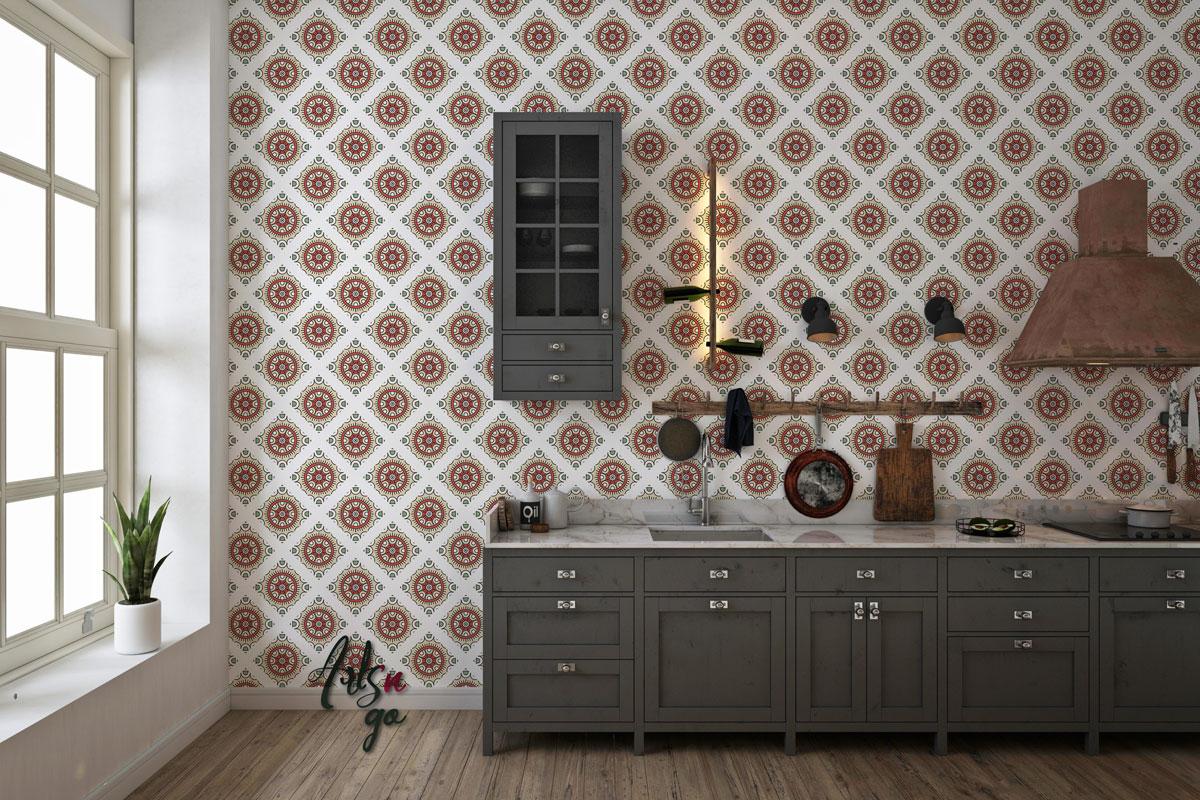 Carreaux de ciment autocollant