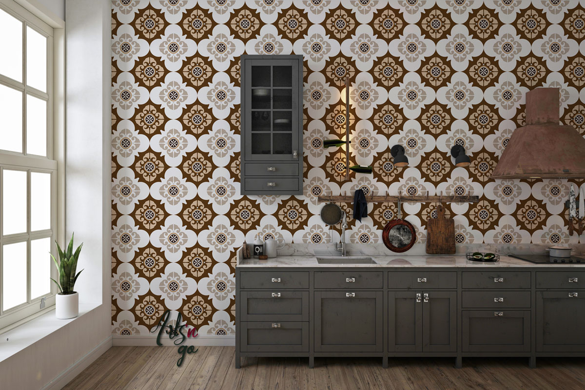 Carreaux de ciment autocollant