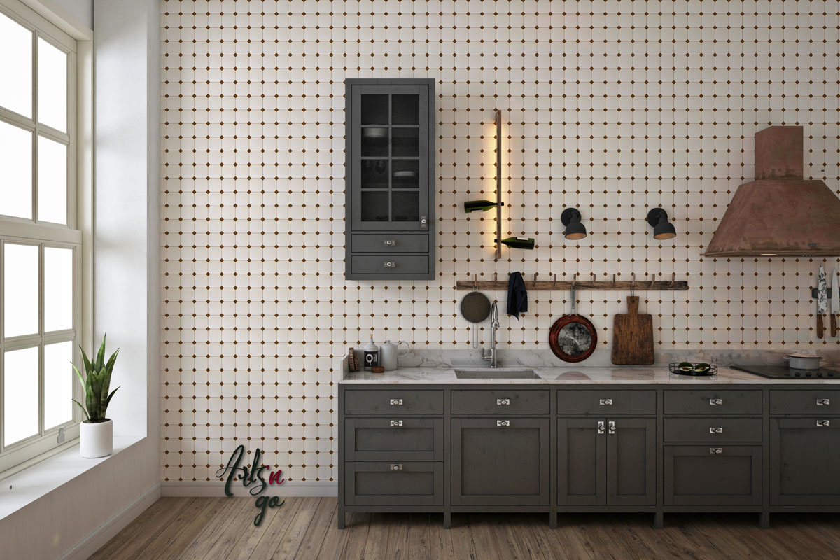 T0057-2 Carreaux de ciment autocollant
