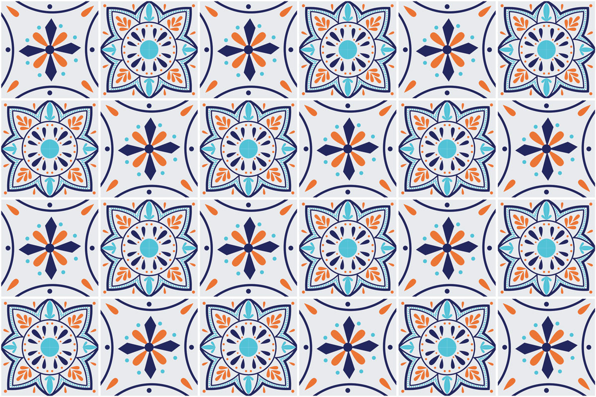 Carreaux de ciment autocollant