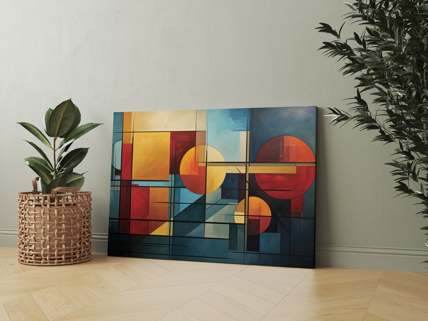 Tableau de peinture abstrait